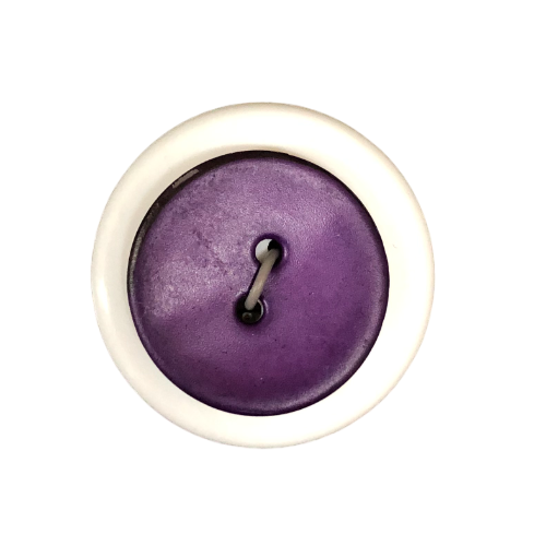 Button - 20mm 2 Hole Enamel Coated Agoya Shell Purple