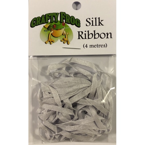 Silk Ribbon - 3mm Grey (4mtr pack)