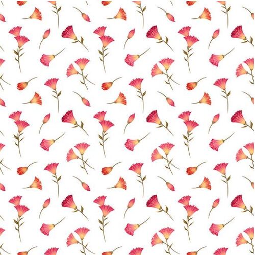 Fat Quarter - Canto Flower Buds Y3231-01 White 