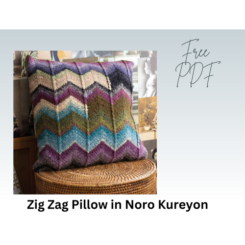 Free PDF Pattern - Noro Zig Zag Pillow